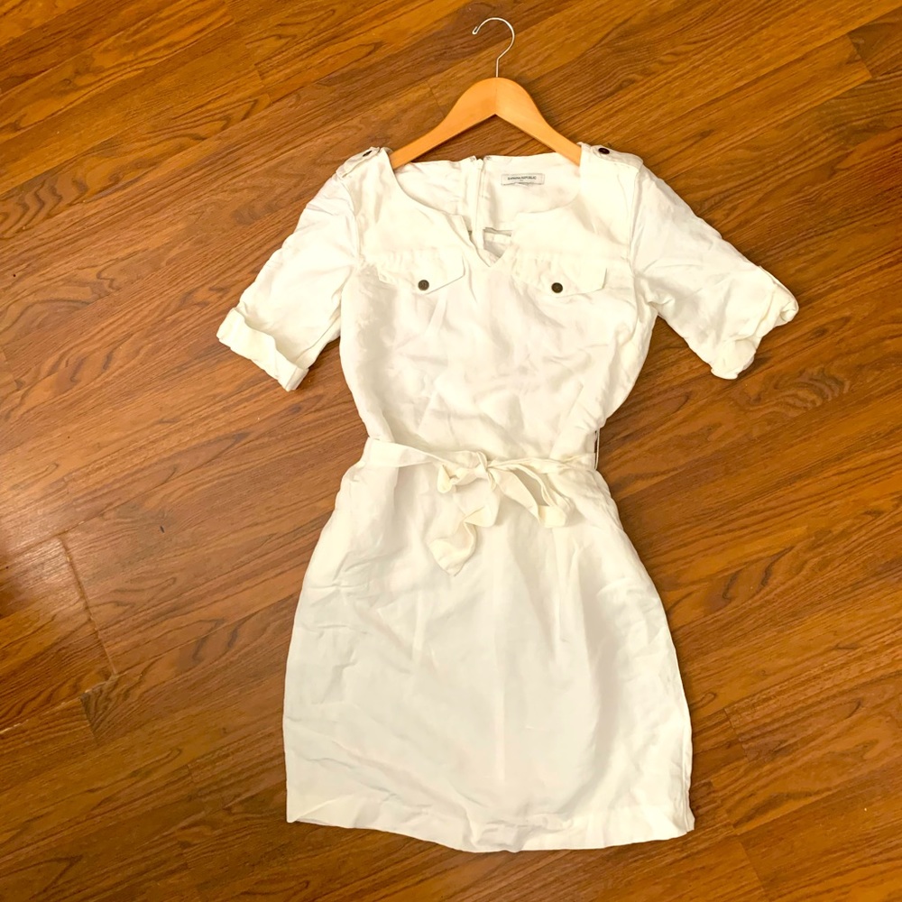 White Linen Dress